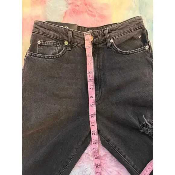 NWT BDG Urban Outfitters High Rise Flare Jeans Black Size 27 - Picture 7 of 8